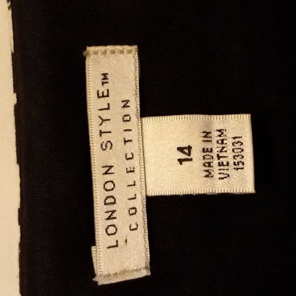 London Style Collection Black And White Dress Size 14 - Picture 4 of 6
